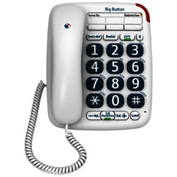 BT Big Button 200 Corded Telephone, White